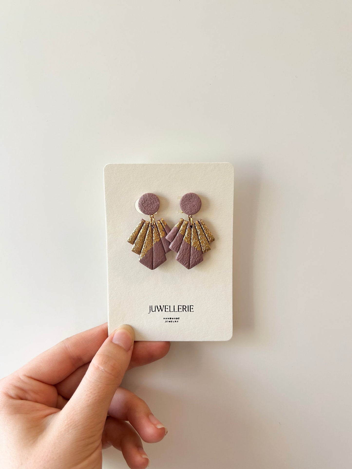 Ohrclips | Muted Lavender | Golddetails