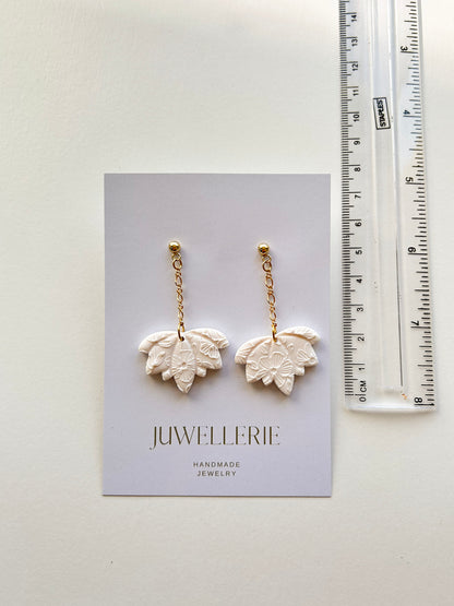 Earrings | No. 58 | Lotus | White