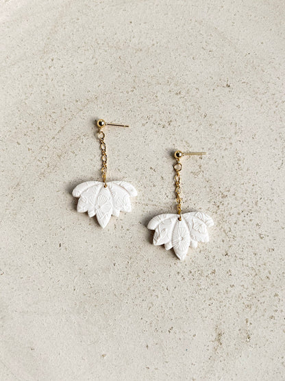 Earrings | No. 58 | Lotus | White